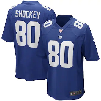 mens nike jeremy shockey royal new york giants game retired